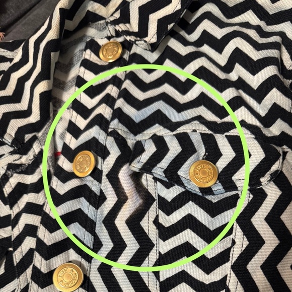 Vintage Moschino Jeans Cropped Chevron Jacket *Read Description* - Picture 3 of 12